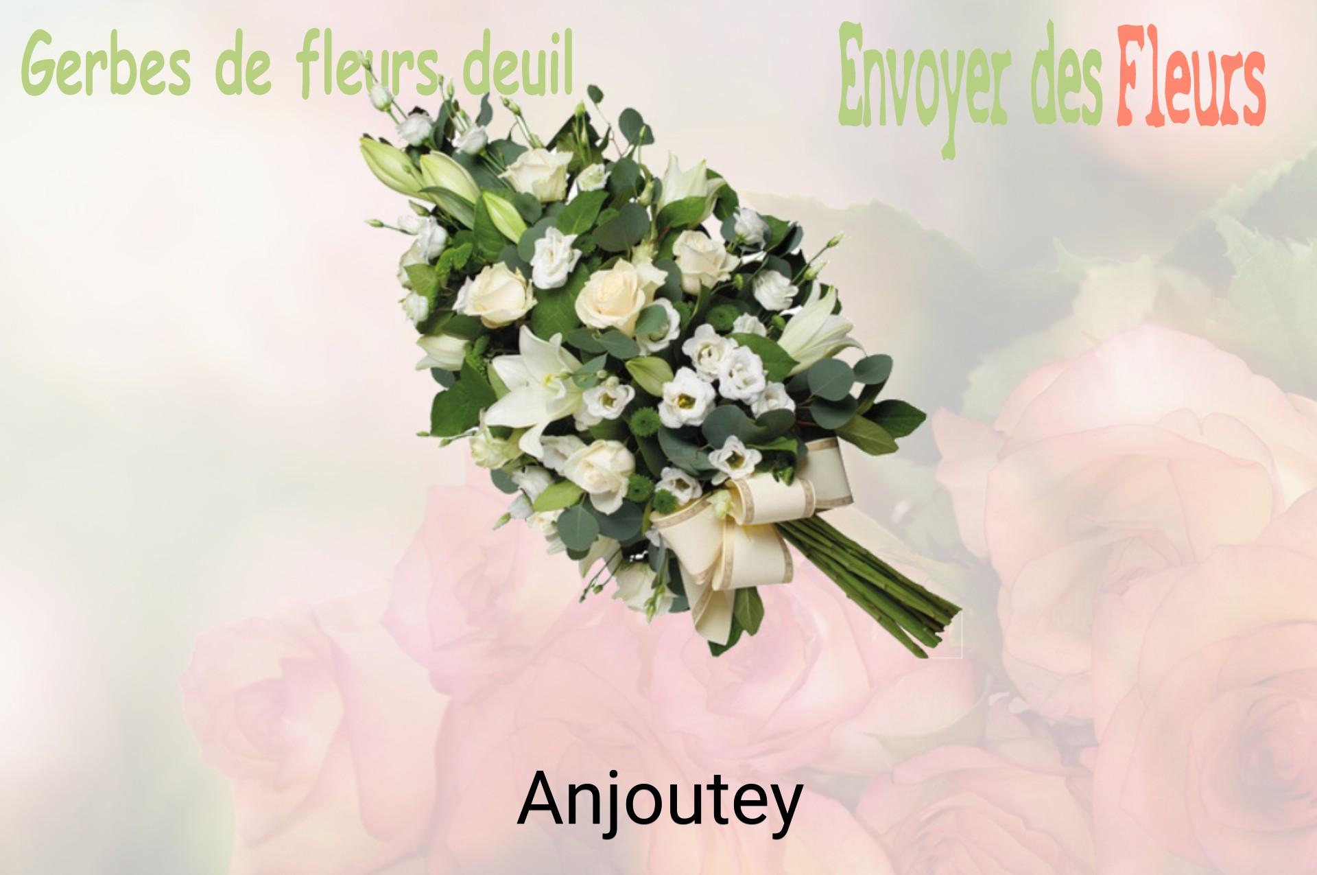 Gerbe de fleurs de deuil livrée à Anjoutey